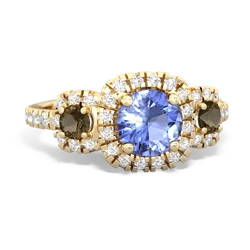 Tanzanite Regal Halo 14K Yellow Gold ring R5350