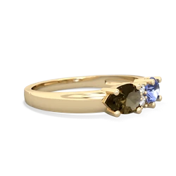 Tanzanite Pear Bowtie 14K Yellow Gold ring R0865