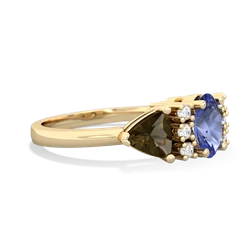 Tanzanite Antique Style Three Stone 14K Yellow Gold ring R2186