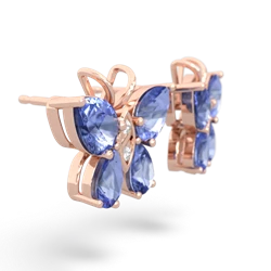 Tanzanite Butterfly 14K Rose Gold earrings E2215