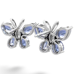 Tanzanite Butterfly 14K White Gold earrings E2215