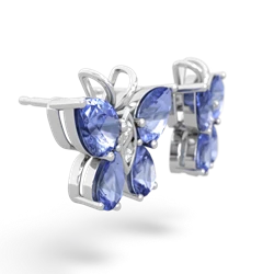 Tanzanite Butterfly 14K White Gold earrings E2215