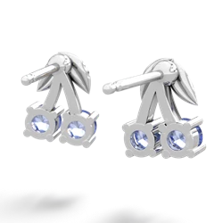 Tanzanite Sweet Cherries 14K White Gold earrings E7001