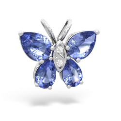 Tanzanite Butterfly 14K White Gold pendant P2215