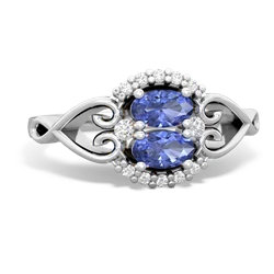 Tanzanite Love Nest 14K White Gold ring R5860