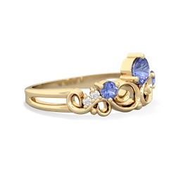 Lab Sapphire Crown Keepsake 14K Yellow Gold ring R5740