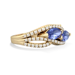 Tanzanite Diamond Rivers 14K Yellow Gold ring R3070