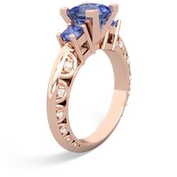 Amethyst Eternal Embrace Engagement 14K Rose Gold ring C2001