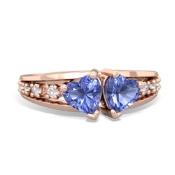 Tanzanite Heart To Heart 14K Rose Gold ring R3342