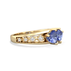 Tanzanite Heart To Heart 14K Yellow Gold ring R3342