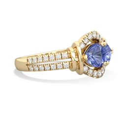 Tanzanite Art-Deco Keepsake 14K Yellow Gold ring R5630