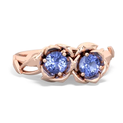 Tanzanite Rose Garden 14K Rose Gold ring R5510