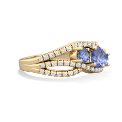 Sapphire Three Stone Aurora 14K Yellow Gold ring R3080