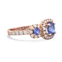 Fire Opal Regal Halo 14K Rose Gold ring R5350