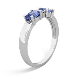 Tanzanite Pear Bowtie 14K White Gold ring R0865