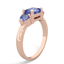 London Topaz Three Stone 14K Rose Gold ring R5235