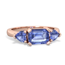 Sapphire Three Stone 14K Rose Gold ring R5235