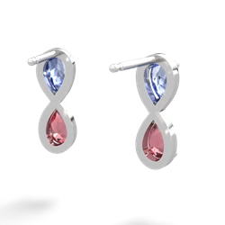 Tanzanite Infinity 14K White Gold earrings E5050