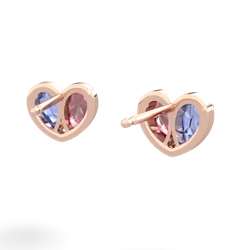 Tanzanite 'Our Heart' 14K Rose Gold earrings E5072