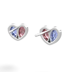 Tanzanite 'Our Heart' 14K White Gold earrings E5072