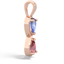 Tanzanite Infinity 14K Rose Gold pendant P5050