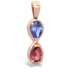 Tanzanite Infinity 14K Rose Gold pendant P5050