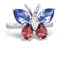 Tanzanite Butterfly 14K White Gold ring R2215