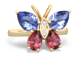 Tanzanite Butterfly 14K Yellow Gold ring R2215