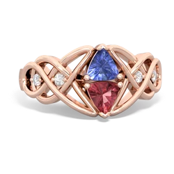 Tanzanite Keepsake Celtic Knot 14K Rose Gold ring R5300