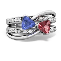 Tanzanite Bowtie 14K White Gold ring R2360