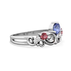 Tanzanite Crown Keepsake 14K White Gold ring R5740