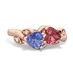 Tanzanite Floral Elegance 14K Rose Gold ring R5790