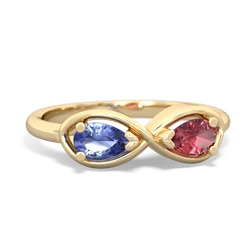 Tanzanite Infinity 14K Yellow Gold ring R5050