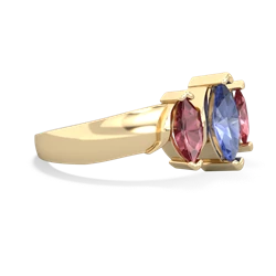 Tanzanite Three Peeks 14K Yellow Gold ring R2433