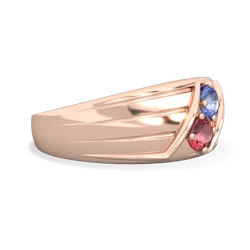 Tanzanite Men's Streamline 14K Rose Gold ring R0460