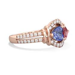 Tanzanite Art-Deco Keepsake 14K Rose Gold ring R5630