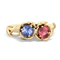 Tanzanite Rose Garden 14K Yellow Gold ring R5510