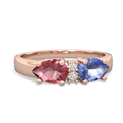 Tanzanite Pear Bowtie 14K Rose Gold ring R0865