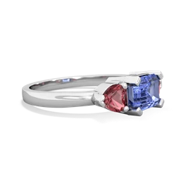 Tanzanite Three Stone 14K White Gold ring R5235