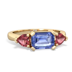 Tanzanite Three Stone 14K Yellow Gold ring R5235