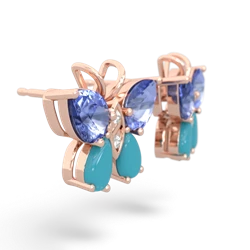 Tanzanite Butterfly 14K Rose Gold earrings E2215