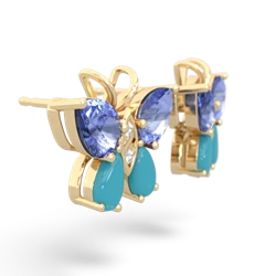 Tanzanite Butterfly 14K Yellow Gold earrings E2215