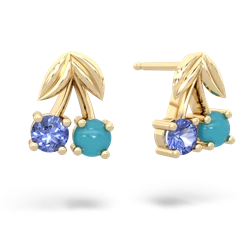 Tanzanite Sweet Cherries 14K Yellow Gold earrings E7001