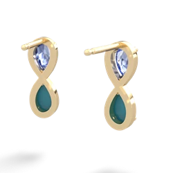 Tanzanite Infinity 14K Yellow Gold earrings E5050