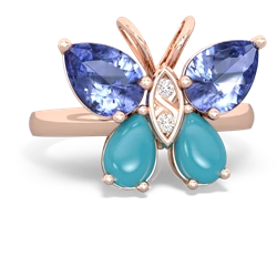 Tanzanite Butterfly 14K Rose Gold ring R2215