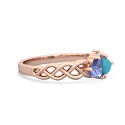 Tanzanite Heart To Heart Braid 14K Rose Gold ring R5870