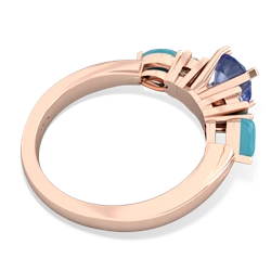 Tanzanite 6Mm Round Eternal Embrace Engagement 14K Rose Gold ring R2005