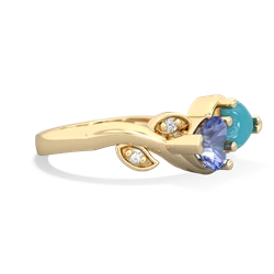 Tanzanite Floral Elegance 14K Yellow Gold ring R5790