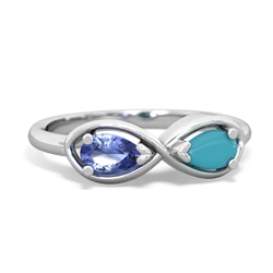 Tanzanite Infinity 14K White Gold ring R5050