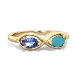 Tanzanite Infinity 14K Yellow Gold ring R5050